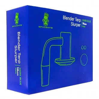 Space King - 14mm Male Blender Slurper w/ Marble Pearls - Dark Blue [SKB23]