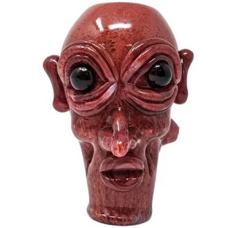 8" Assorted Colors Creepy Face Hammer Bubbler [AKD01]