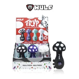 Wulf Tryp Mushroom Shaped 510 Thread VV Baterry - Assorted Colors - 9ct Display