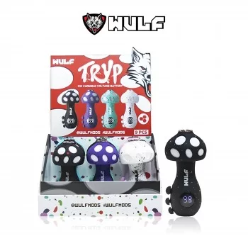 Wulf Tryp Mushroom Shaped 510 Thread VV Baterry - Assorted Colors - 9ct Display