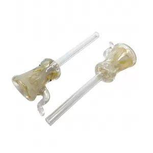 Heavy Silver Fumed 9MM Slide Bowl (Pack of 2) [HHS9] 