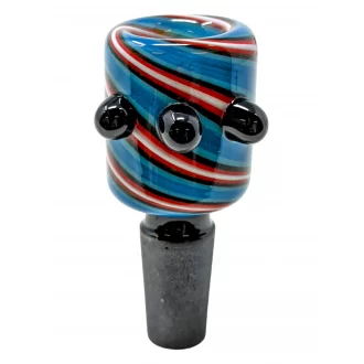 14MM Assorted Color Twisted Line & Marble Art Bowl - [PA03-14]