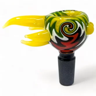 14mm Wig Wag Art PolyHorn Bowl - [WSG796]