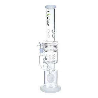 Clover Glass - 19" Multi Chamber Apple Perc Straight Water Pipe - [WPA-272]
