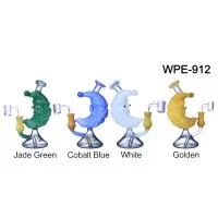 Clover Glass - 7.5" Crescent Santa Beaker Base Dab Rig - [WPE-912]