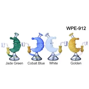 Clover Glass - 7.5" Crescent Santa Beaker Base Dab Rig - [WPE-912]