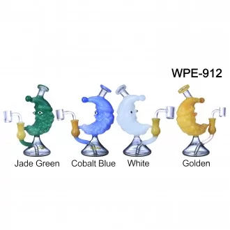 Clover Glass - 7.5" Crescent Santa Beaker Base Dab Rig - [WPE-912]