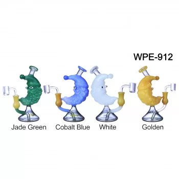 Clover Glass - 7.5" Crescent Santa Beaker Base Dab Rig - [WPE-912]