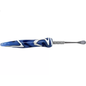  Swirl Art Glass Handle Metal Dabber [DSDAB0001] 