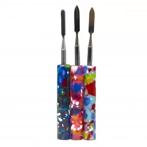Assorted Color Marble Rasin Handle SS Tip Dabber
