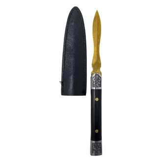 6.9" Fancy Dabber With Color Wood Handle - [WSG717]