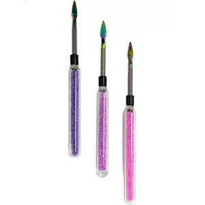 Glow In Dark Frit Fill Handle Anodized Metal Dabber - Pointer [DSDAB0003] 