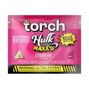 Torch Hulk Maxx'd D8+HHC+D9+THCP 2000mg 2pk Gummies - 20ct Display 