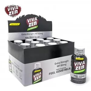 Viva Zen 2X Extra Strength 80mg Kratom Shots - 12ct Display [VZKS2X-12CT]