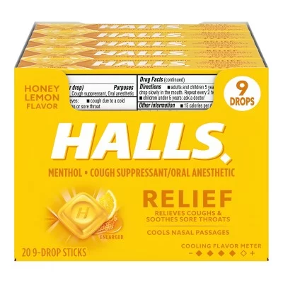 Halls Cough Relief Drops - 20ct Display