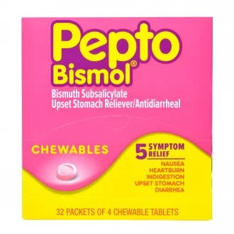 Pepto Bismol Chewables - 32 Packets of 4 Chewable Tablets 