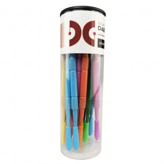 Dank Glass - SS Dab Tool - Assorted Color (Pack of 20) [DGDABAS]