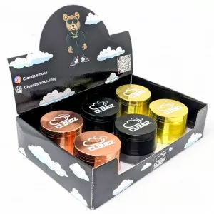 Cloudz Grinderz Display Box - Platinum Edition - Four Chambers - 6 Count - (Various Colors)