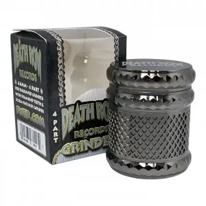 Death Row Records - 1.7" 4 Part Zinc Gem Grid Grinder - Gun Metal