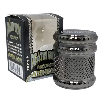 Death Row Records - 1.7" 4 Part Zinc Gem Grid Grinder - Gun Metal