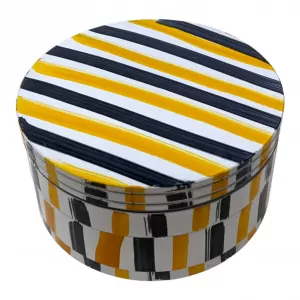 100mm Assorted Color Stripe Design 4 Parts Grinder - [JIG018]