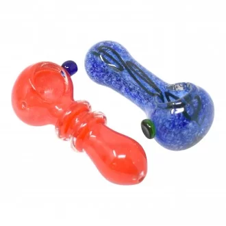 On Point Glass - 3.5" Assorted Style Vibrant Color Glass Hand Pipe - 15Ct Display