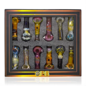 On Point Glass - 4" Vibrant Color Spoon Hand Pipe - 12Ct Display [4SG-122-12]