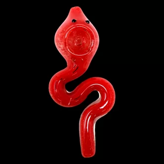 Frit Slithering Snake Animal Hand Pipe - [AP05]