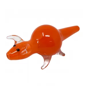Frit Standing Rabbit Animal Hand Pipe - [AP08]