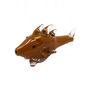 Spiked Fish with Fin Animal Hand Pipe - [AP09]