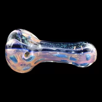 3.5" Iridescent Dotted Dicro Art Spoon Hand Pipe - 2 Pack - C