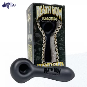 Death Row Records - 4" Sand Blasted Spoon Hand Pipe - Black