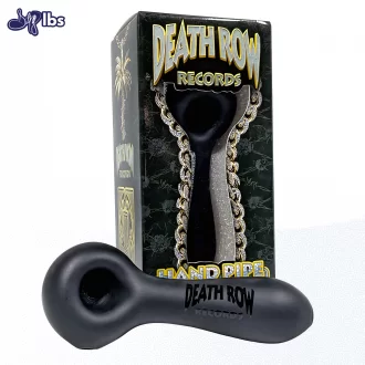 Death Row Records - 4" Sand Blasted Spoon Hand Pipe - Black