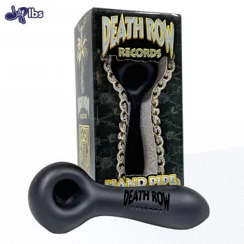 Death Row Records - 4" Sand Blasted Spoon Hand Pipe - Black