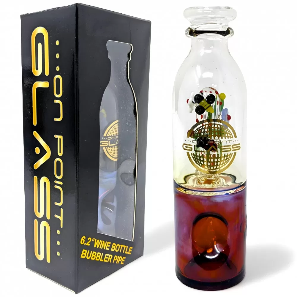 On Point Glass - 6" Buzzing Beauties & Garden Graces 2 In 1 Hand Pipe/Water Pipe - [GB957]