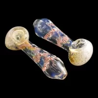 4" Frit Art Twisted Rope Hand Pipe - 2 Pack [SA-33]