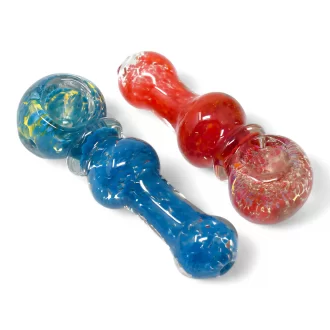 4" Frit Art Rim Hand Pipe - 2 Pack [SA-5]