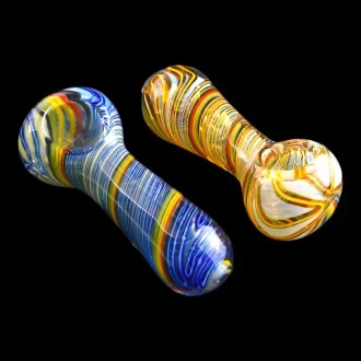 3.25" Full Twisting Mix Colours Hand Pipe (Pack Of 2) [SDK562]