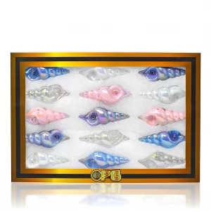 On Point Glass - 4.5" Assorted Seashell Hand Pipes - 15ct Display