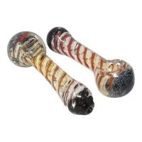 3.5" Gold Fumed Vibrant Swirls Hand Pipe - 2 Pack [SNV-121]