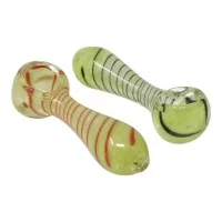 3" Frit & Swirl Art Hand Pipe - 2 Pack [SNV-122]