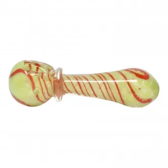 4.5" Frit Spiral Art Rim Hand Pipe - 2 Pack [SP-132]