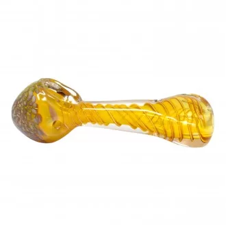 4.5" Swirl & Curve Flat Mouth Spoon Hand Pipe - 2 Pack [SP-138]