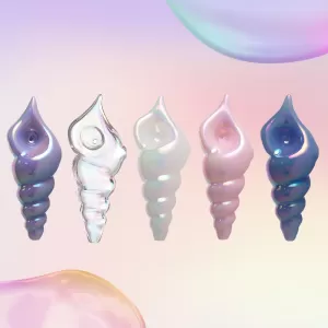 Assorted Colors Seashell Hand Pipes 