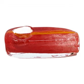 2.5'' Flat Block Rasta Work Frit Peanut Hand Pipe 2PK [XC20] - [GWHAN0580]