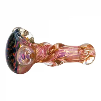 5" Gold Fumed Art Honeycomb Hand Pipe [SG3278]