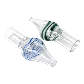 2.5" Dual Color Swirl Light Bulb Chillum Hand Pipe - (Pack of 6) [JA468]