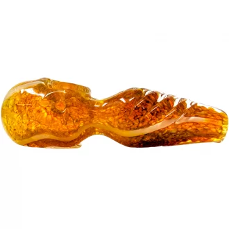 4.5" Gold Fumed & Frit Twistacular Rod Hand Pipe - 2Pk [STJ125]