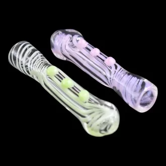 3" Spiral Art Chillum Hand Pipe - 18CT JAR