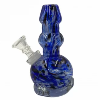 6" Double Bubble Neck Ring Glass On Glass [L2180G]  